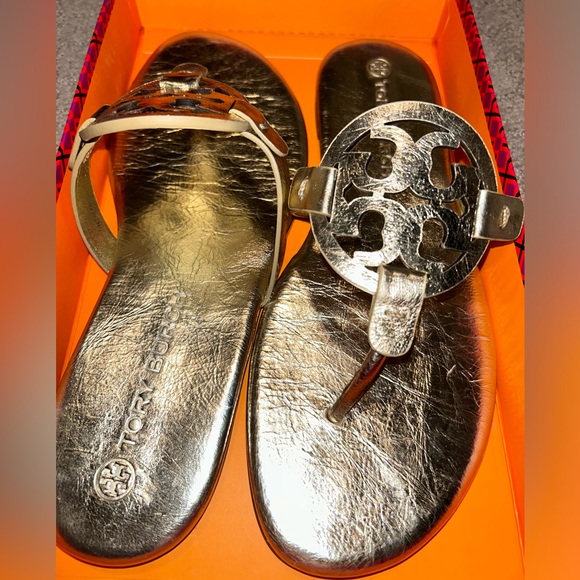 Tory Burch sandals size 8- color Spark Gold - Picture 7 of 9